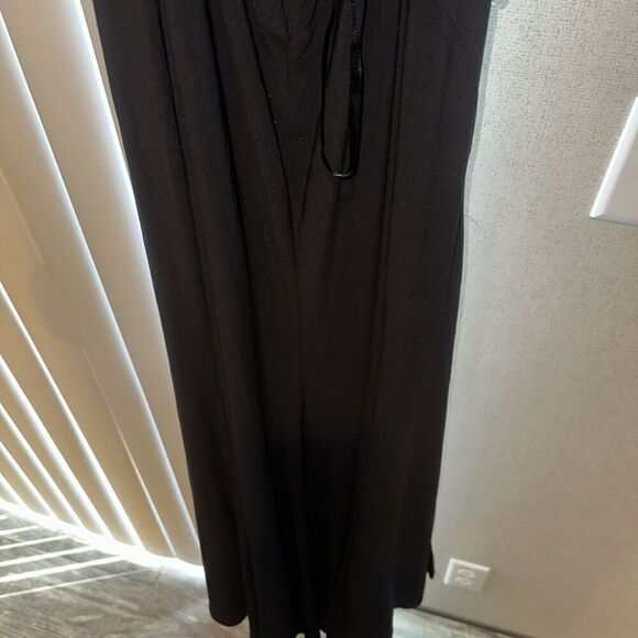 La Femme Black Spaghetti Shoulder Stretch Gown Size 6. NWOT. 14 - Picture 6 of 13